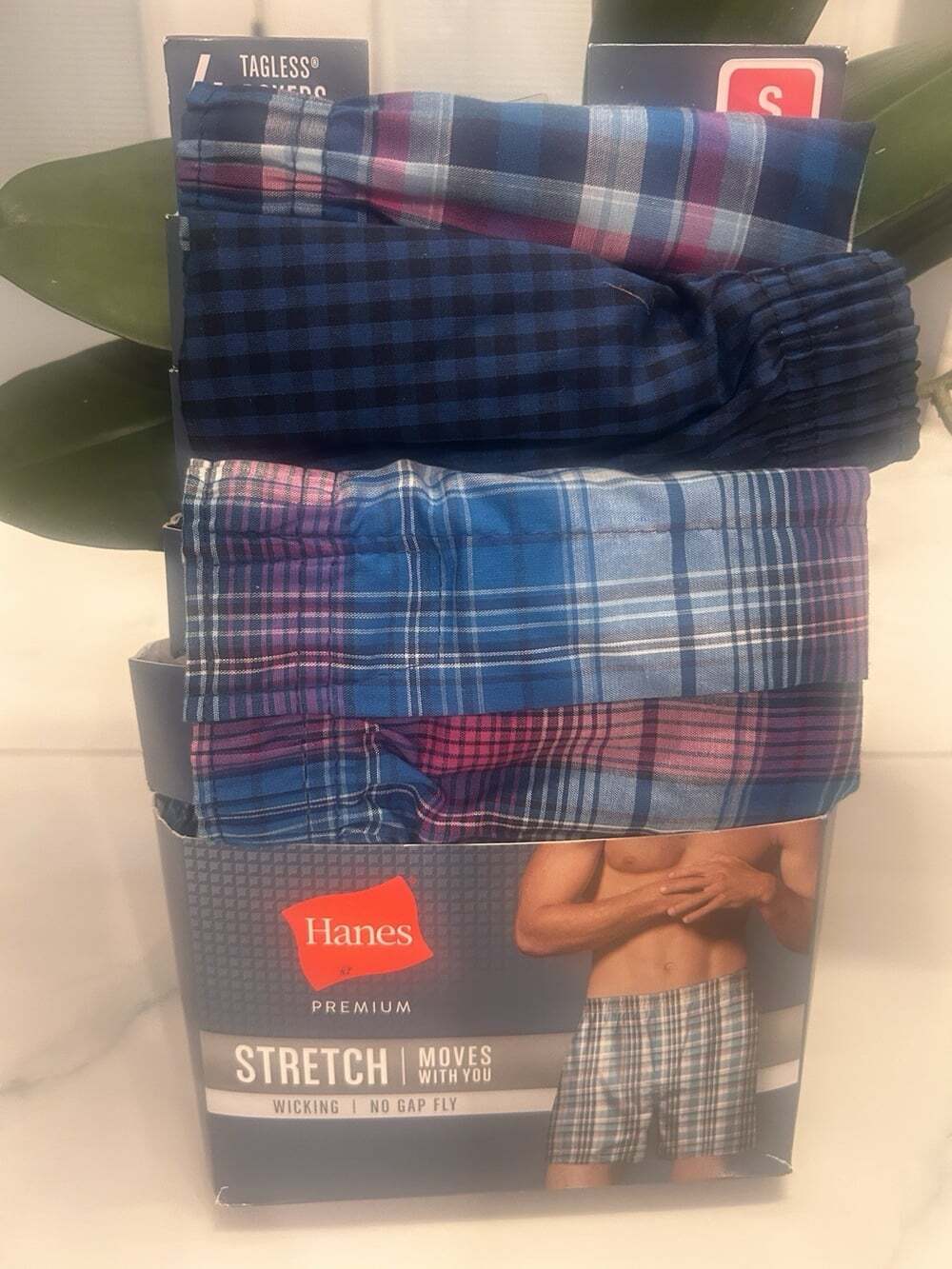🐻 Hanes Premium Men's Stretch Woven Boxer Shorts-Size S-NWT ‼️3 Pcs - Picture 5 of 6